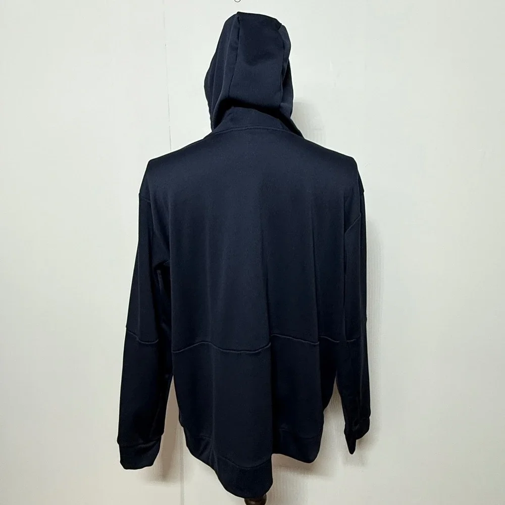 Adidas Hoodie Mens 2XL Navy Blue Pullover Aeroready‎ Logo Kangaroo Pockets Sport